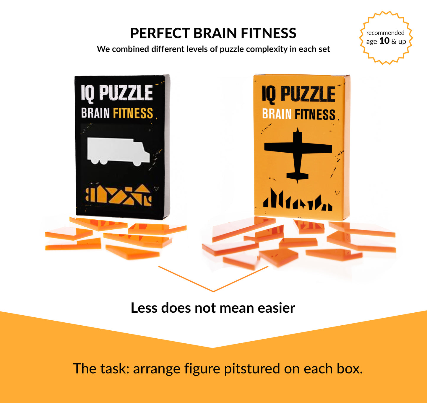 IQ Puzzle Set of 3 Transportation (Plane, Ship & Truck Puzzle) - IQ Puzzle for Kids & Adults