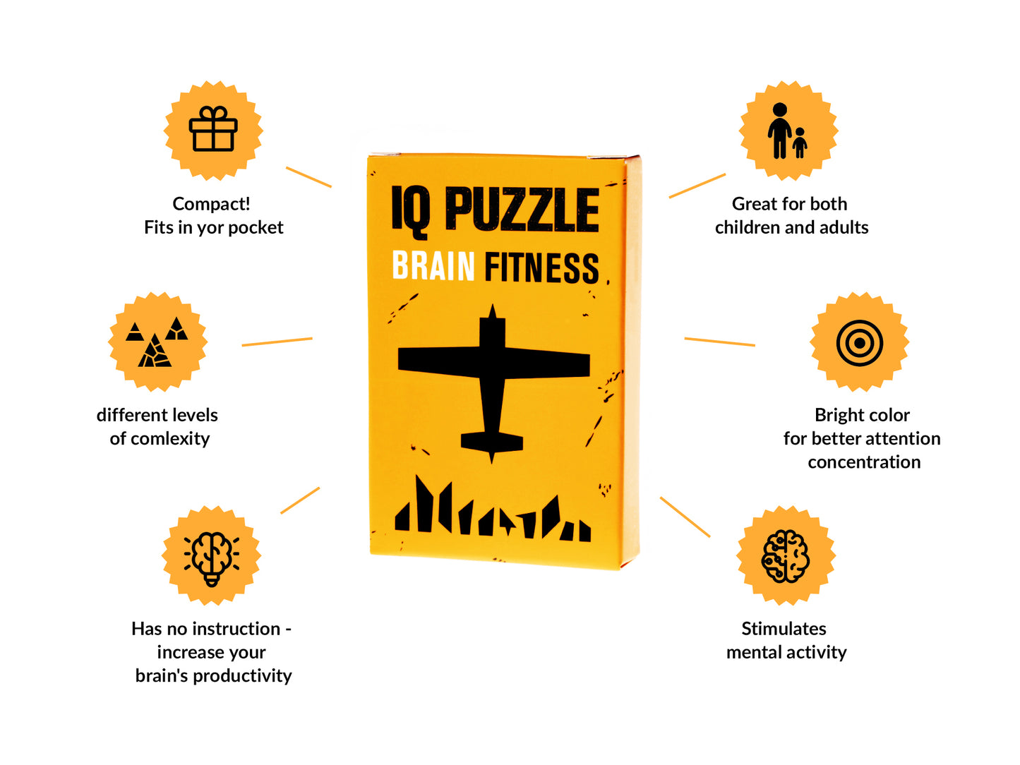 IQ Puzzle Set of 3 Transportation (Plane, Ship & Truck Puzzle) - IQ Puzzle for Kids & Adults