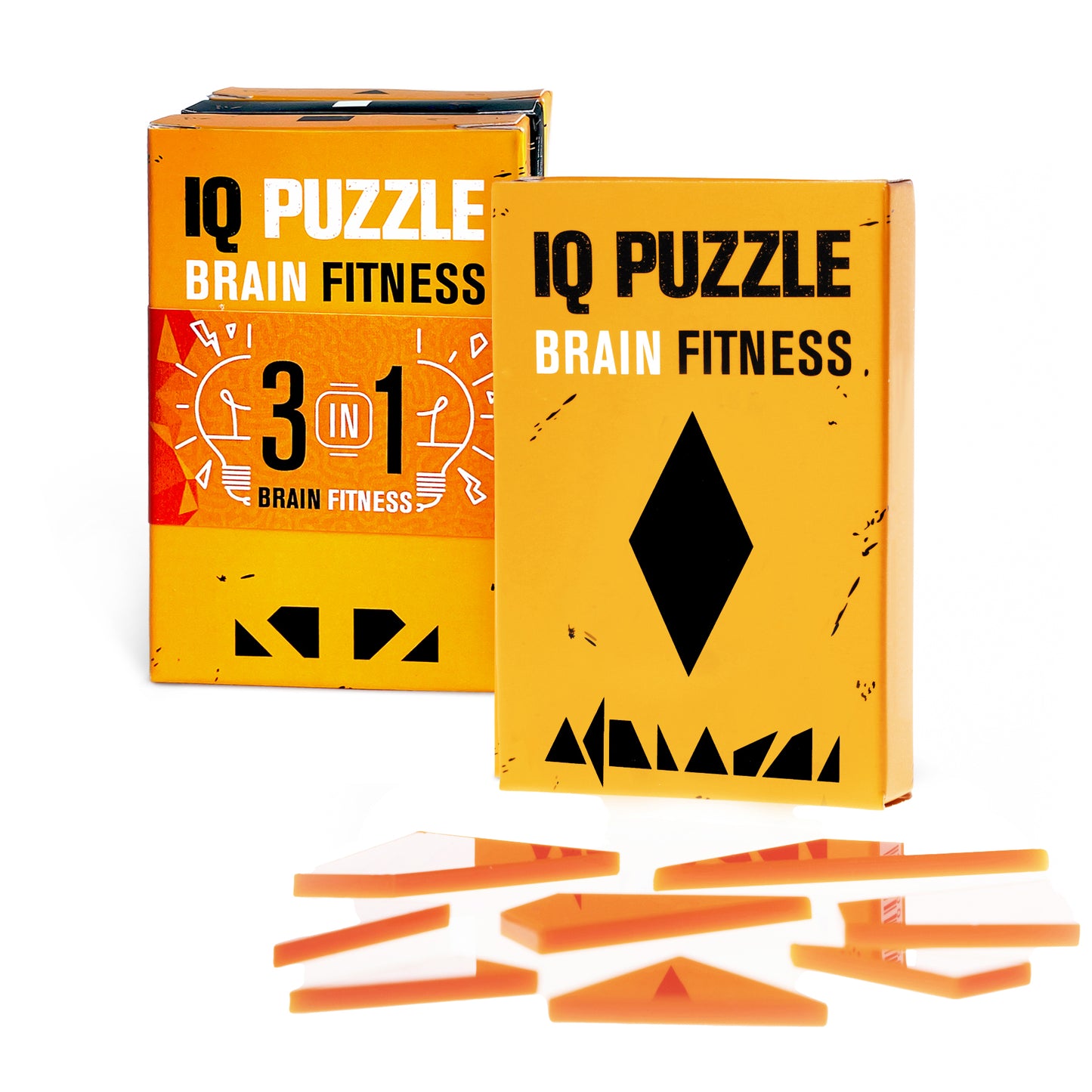 IQ Puzzle Set of 3 - Shapes (Star, Rhombus, & Hexagon)
