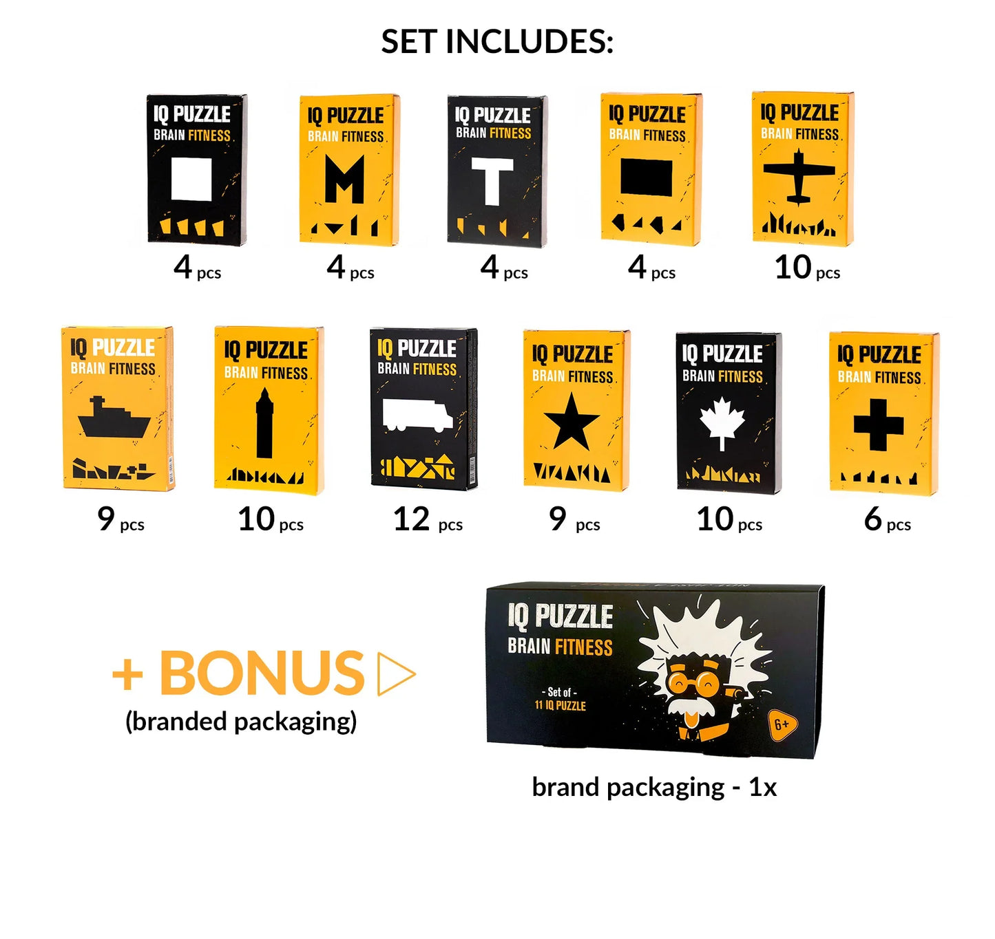 IQ Puzzle Set of 11- Real Geek Set