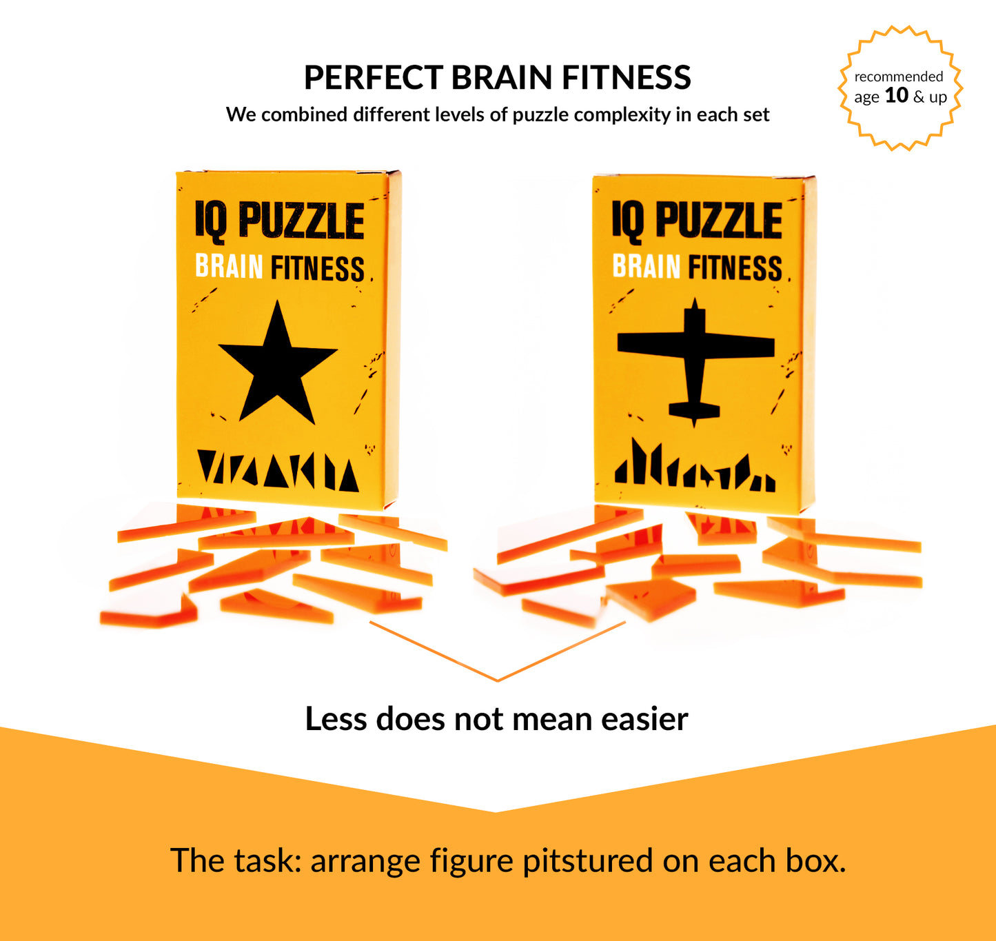 IQ Puzzle Set of 7 - Small Advance Set (Rocket,Star,Maple Leaf,Plane,Ship,Big ben,Truck)