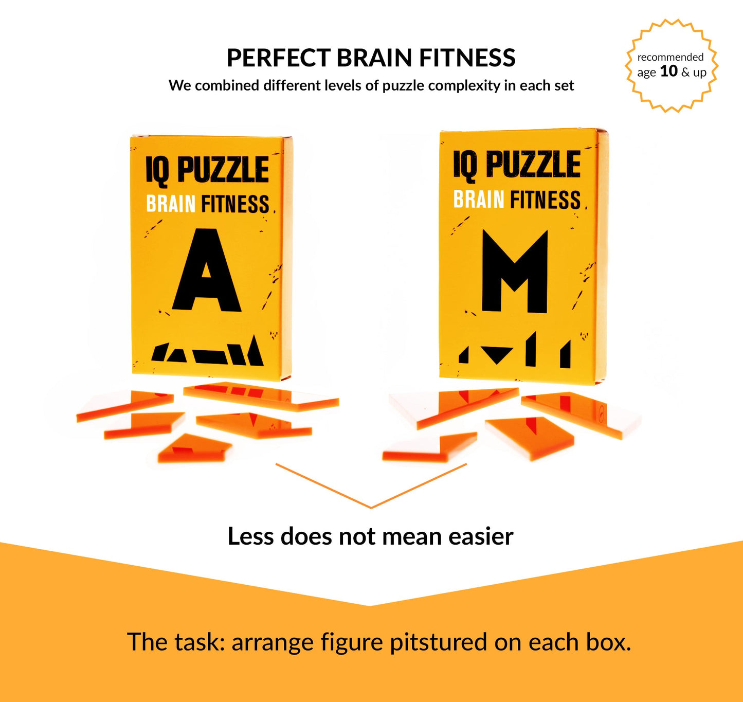 IQ Puzzle Set of 3 - Letters (Letter A, Letter T, & Letter M)