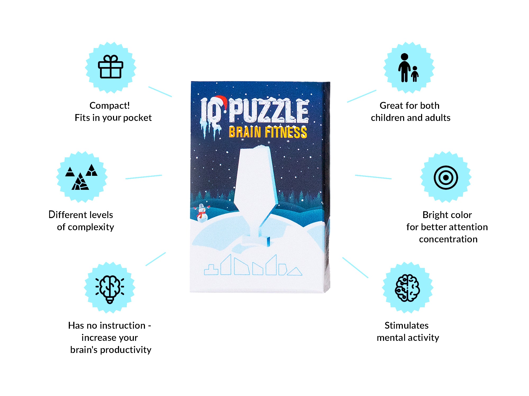 IQ Puzzles Christmas Set 1 Christmas Theme Brain Fitness Puzzle