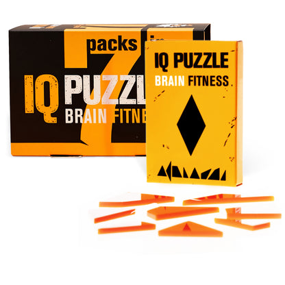 IQ Puzzle Set of 7 - Intermediate (Fish, Heart, Rhombus, House, Plus, Star, Cup)