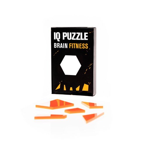 Hexagon IQ Puzzle, Brain Fitness Puzzle for Kids & Adults IQ Test, Size (3,5x2,5x0.5 in)